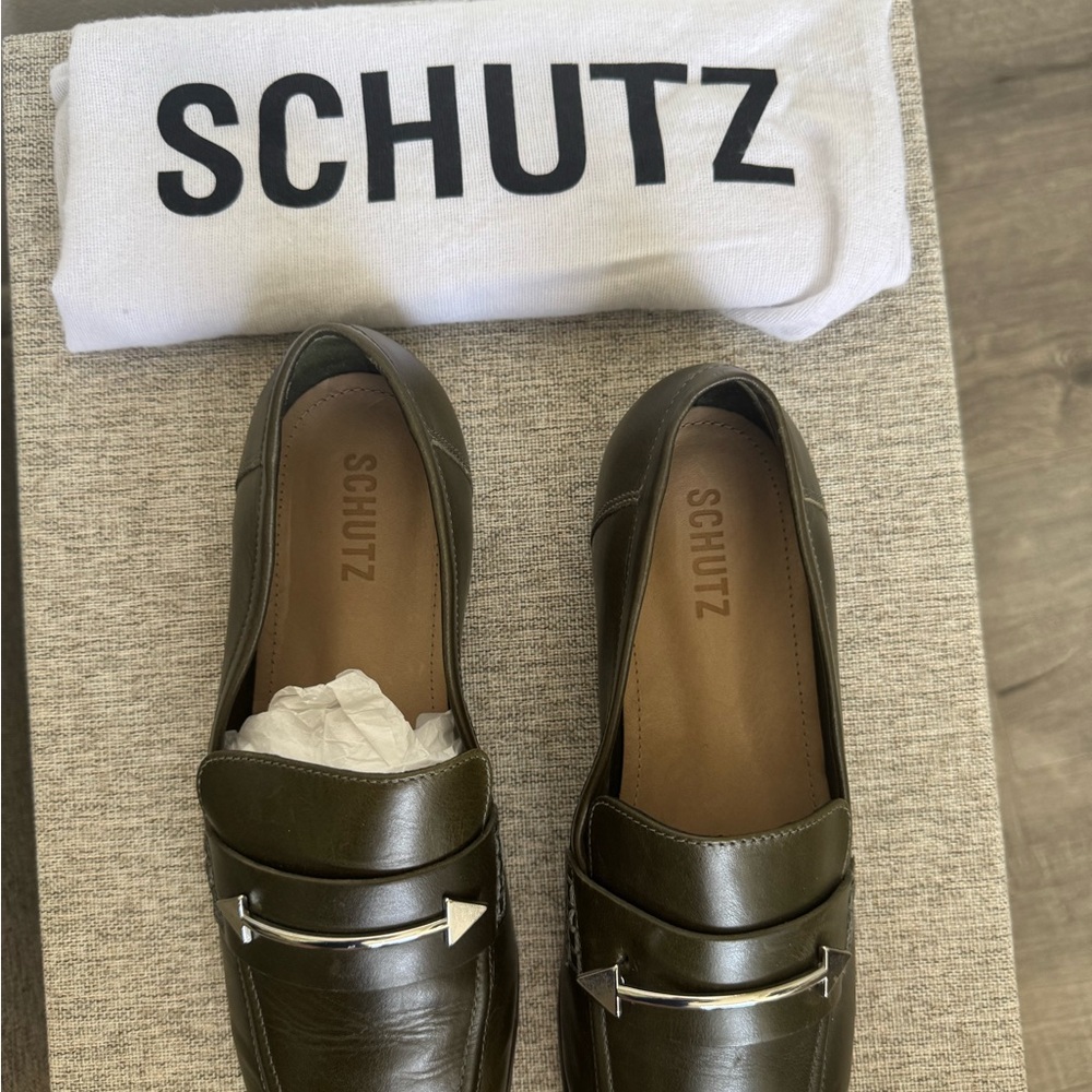 Schutz Men's Olive Loafers